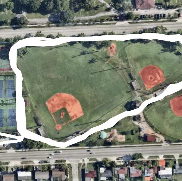 Claude Pepper Park (inside trail) walking route map in North Miami