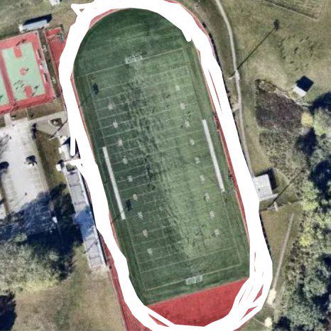 North Smithfield High School Track walking route map in North Smithfield