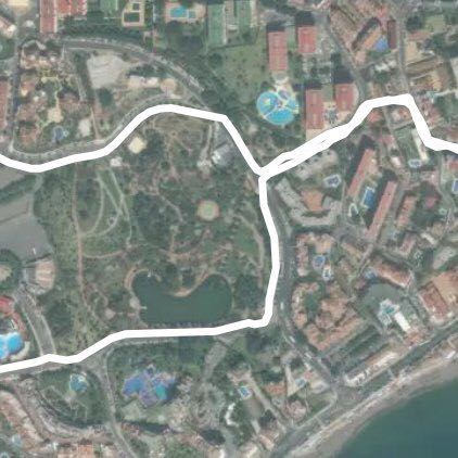 Hotel bali morning jog walking route map in Benalmádena