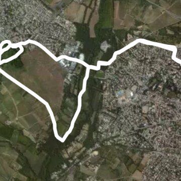 Chateau Laverune walking route map in Saint-Jean-de-Védas