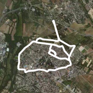 St Jean course walking route map in Saint-Jean-de-Védas