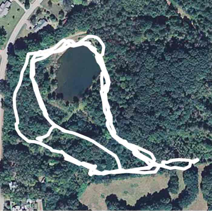 Maysville Park walking route map in Maysville