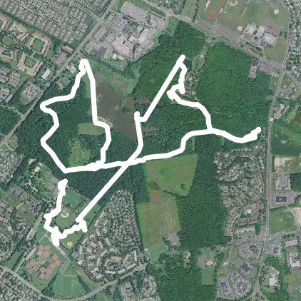 Veterans park walking route map in Hamilton Township