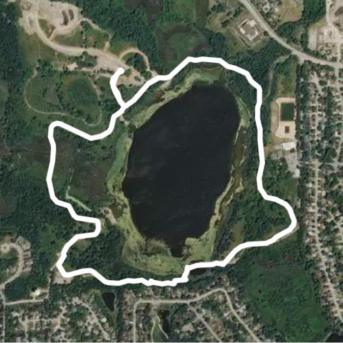 Hasting lake walking route map in Old Mill Creek