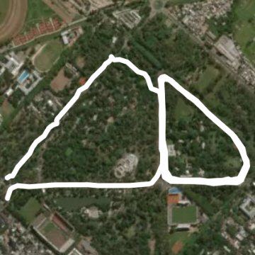 The forest walking route map in Berisso