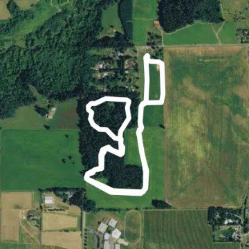 Battle ground dog park walking route map in Brush Prairie