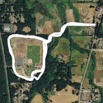 H.J. Carroll walking route map in Port Hadlock-Irondale