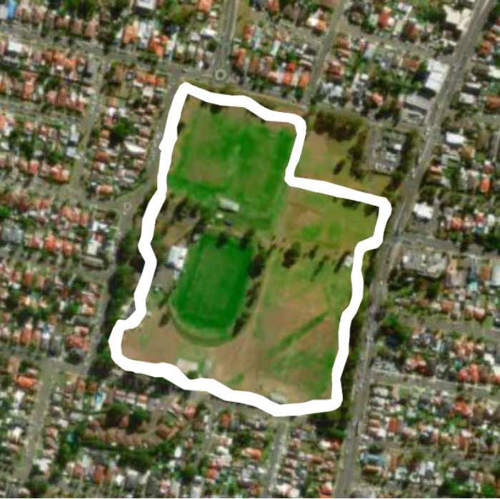 Granville Park walking route map in Merrylands