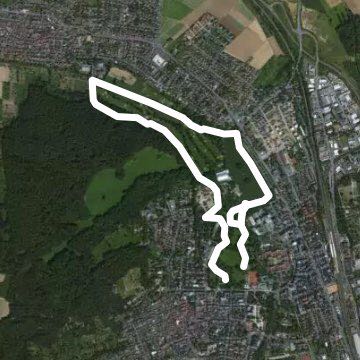 Golf course walking route map in Bad Nauheim