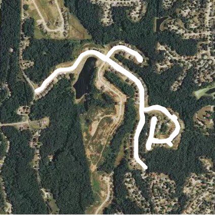 Williams Creek Weekdays #1 walking route map in Fenton