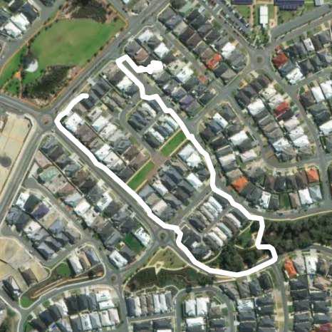 Harisdale walk walking route map in Piara Waters