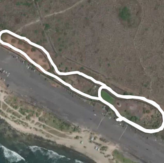Maka'eo Walking Path walking route map in Holualoa