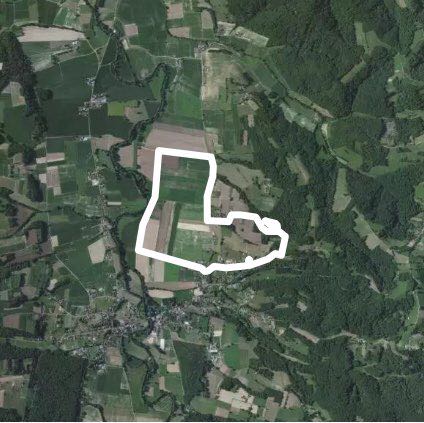 Aubarede walking route map in Mun