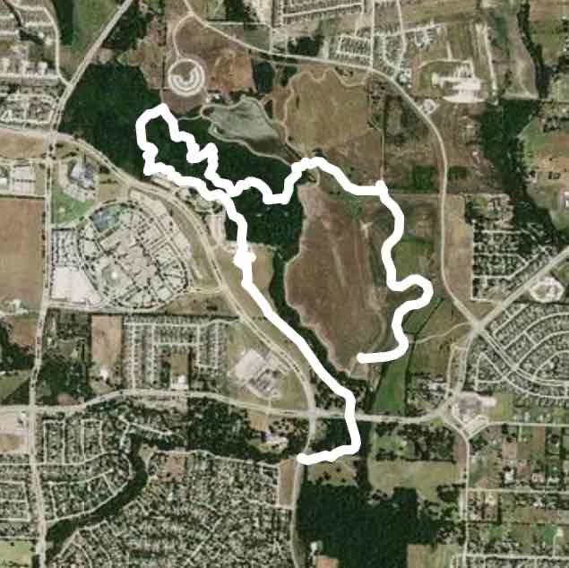 Oak Point Nature Preserve walking route map in Murphy