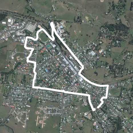 Sarenas walk walking route map in Korumburra