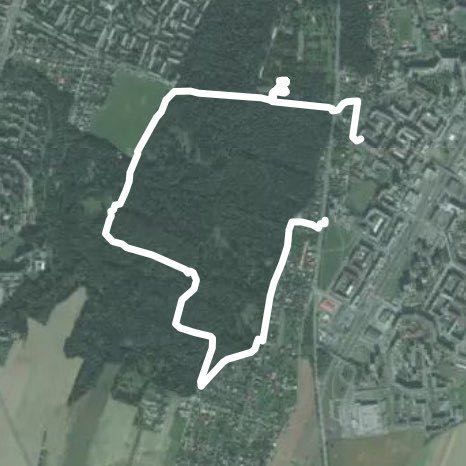 Bělský The ♥ ️ walking route map in Ostrava