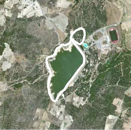 Kestrel Dam walking route map in Vila Flor