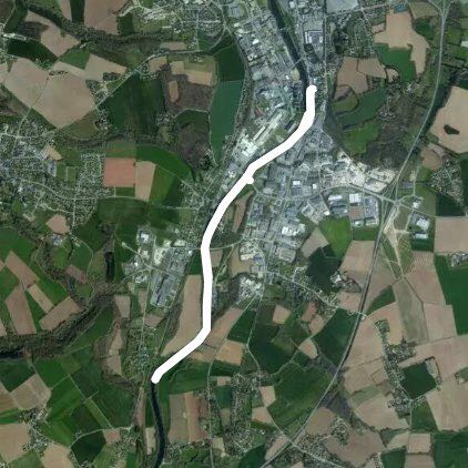 Pontivy output to Pluméliau walking route map in Noyal-Pontivy