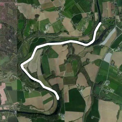 Along the canal walking route map in Saint-Thuriau