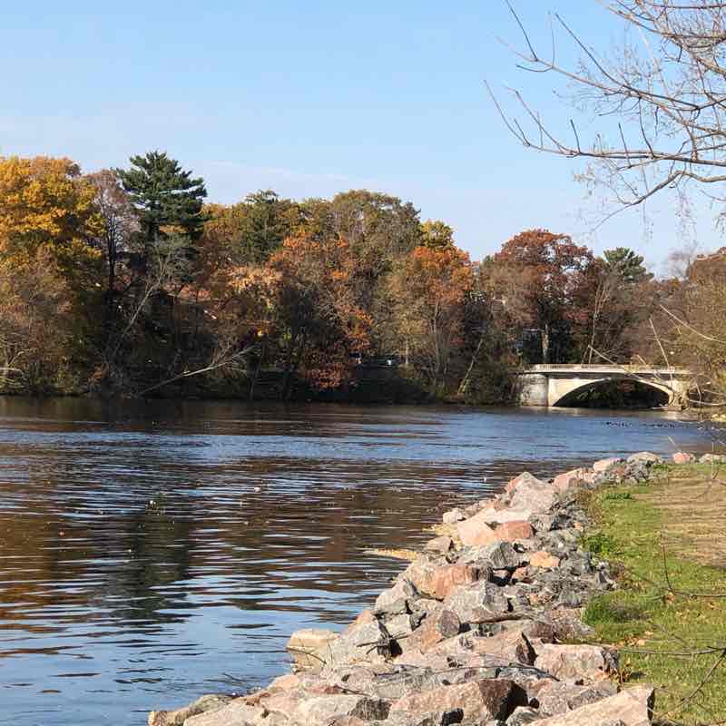 Bridge to bridge walking route map in Wisconsin Rapids