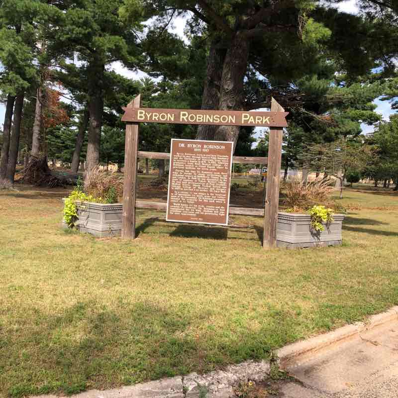 Robinson Park walking route map in Wisconsin Rapids