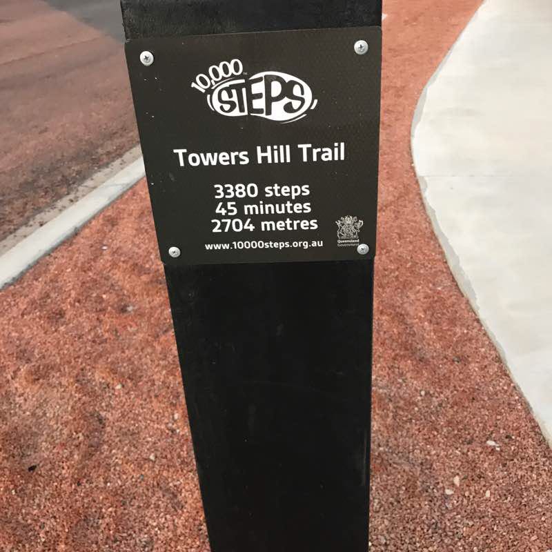 Towers Hill Walking Track walking route map in Charters Towers City