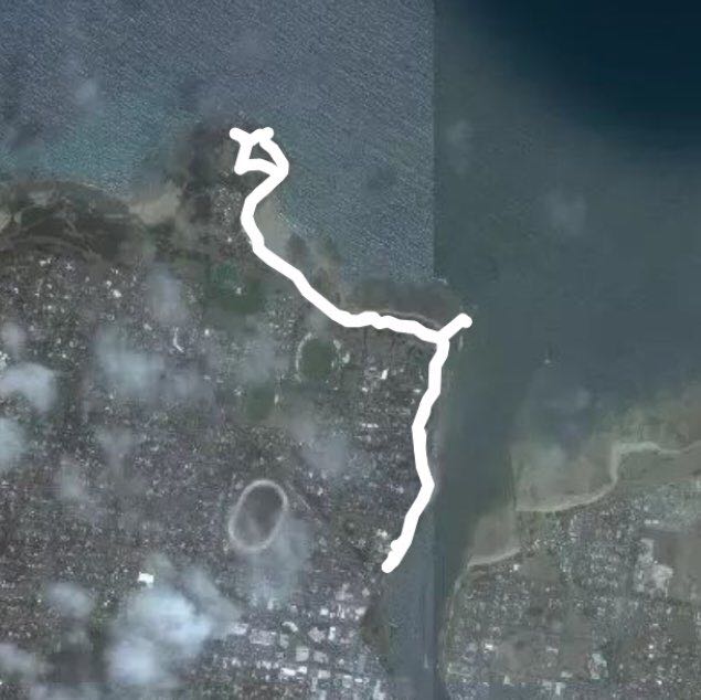 Devonport Foreshore Walk walking route map in Devonport