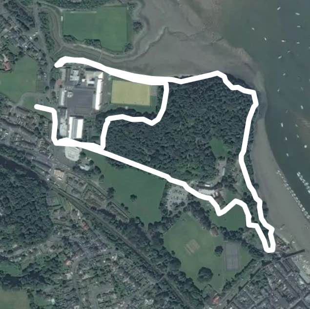 Dusty lane walk walking route map in Llandudno Junction