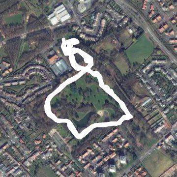 Yser walking route map in Tourcoing