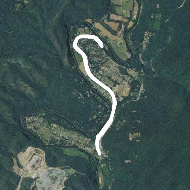 Jackson River Walking Trail starts in Intervale Allghany County.  walking route map in Covington