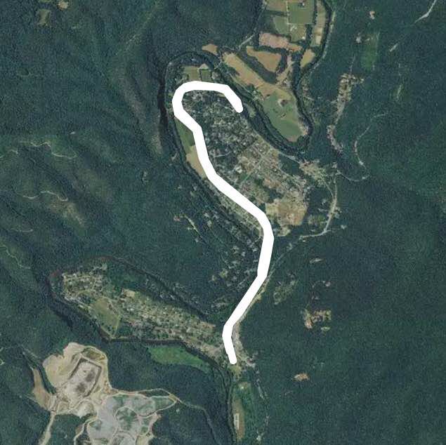 Jackson River Walking trail.  walking route map in Covington