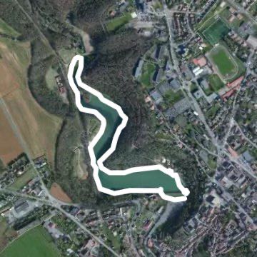 Lake Briey walking route map in Val de Briey