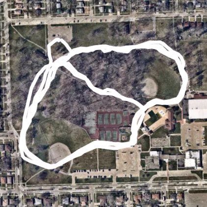 Shepard park walking route map in Ferndale