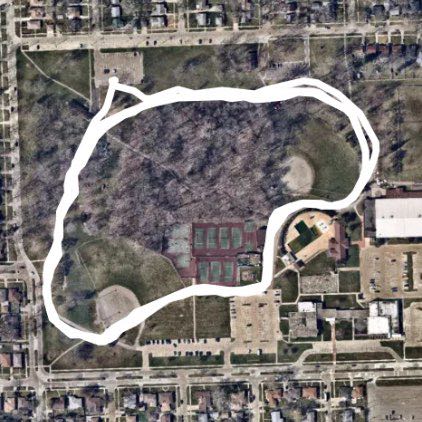 Shepard park walking route map in Ferndale