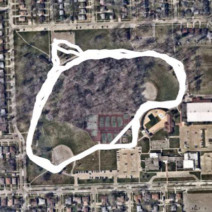 Shepard park walking route map in Ferndale