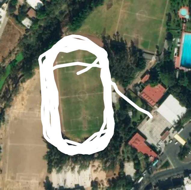 North sports walking route map in Irapuato