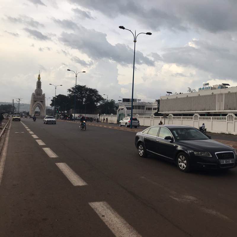 Bamako center 1 walking route map in بامكو،