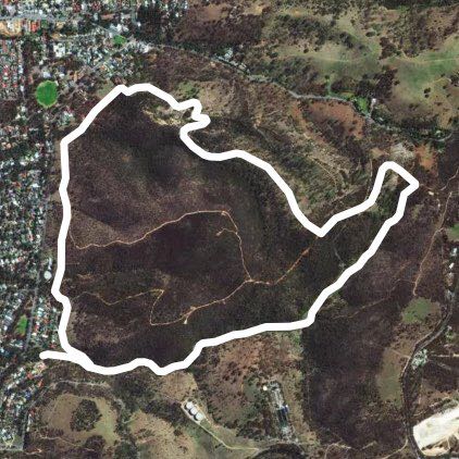 Ansty Hill Yellow Tail Treck walking route map in Vista