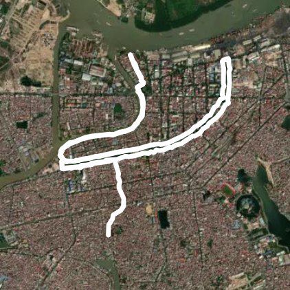 Hai Phong walking route map in Haiphong