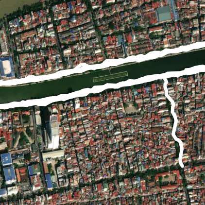 Ho Tam Bac walking route map in Haiphong