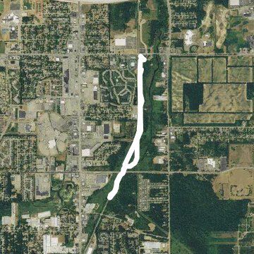 Portage trail walking route map in Portage