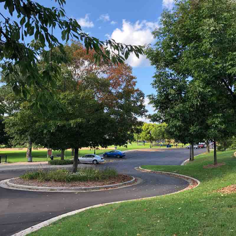 Through the Park and Up the Hill walking route map in New Berlin