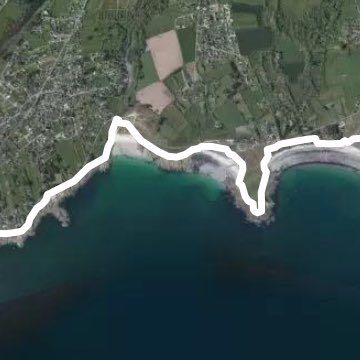 Dourveil Trevignon walking route map in Névez