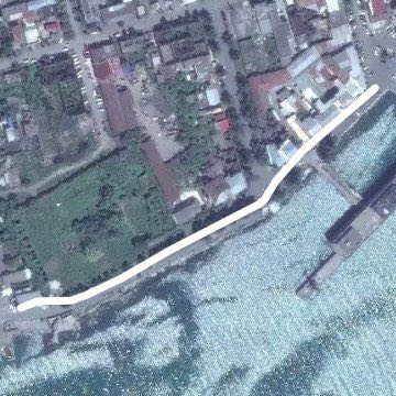 Sukhum promenade walking route map in Sochumi