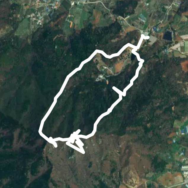 배방산 윤정사주차장 코스