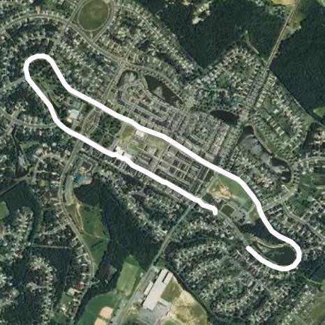 LP Creft Circle walking route map in Indian Trail