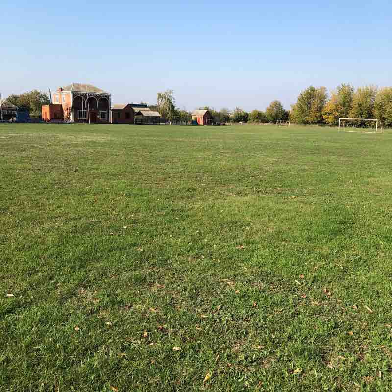 Football field walking route map in Berezanskaya