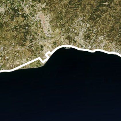 Torrox Costa a Benajarafe walking route map in Torrox