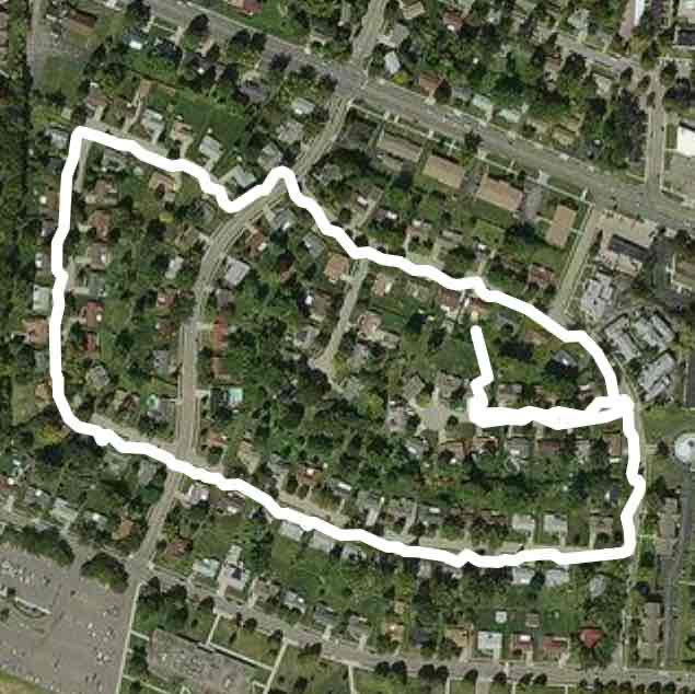 Viewcrest walking route map in Beavercreek