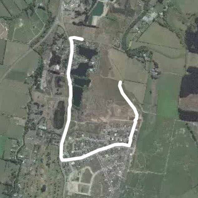 Sovergine palms walking route map in Kaiapoi